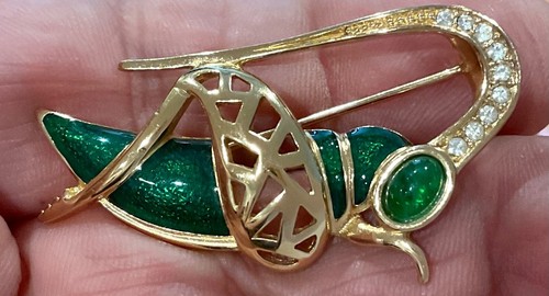 PIN AUTÉNTICO VINTAGE FIRMADO CHRISTIAN DIOR ESMALTE CRICKET GP JOYA - Imagen 3 de 6