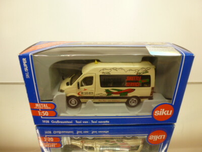 SIKU 1938 MERCEDES BENZ TAXI VAN - SHUTTLE SERVICE - 1:50 - VERY GOOD IN BOX