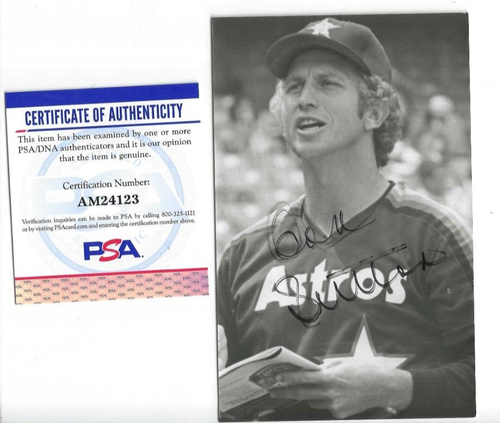Don Sutton Houston Astros Baseball Autographed Postcard Photo PSA COA