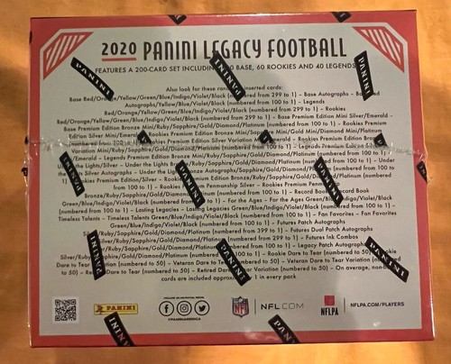 2020 PANINI LEGACY FOOTBALL Factory Sealed HOBBY BOX 2 Autos/Box; Possible Hurts - Picture 3 of 6