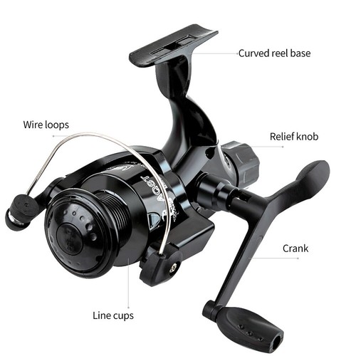 Fishing Spinning Reel 5.1/1 Gear Ratio Metal Spool Carp Fishing Reel (Gold) FR - Photo 6/7