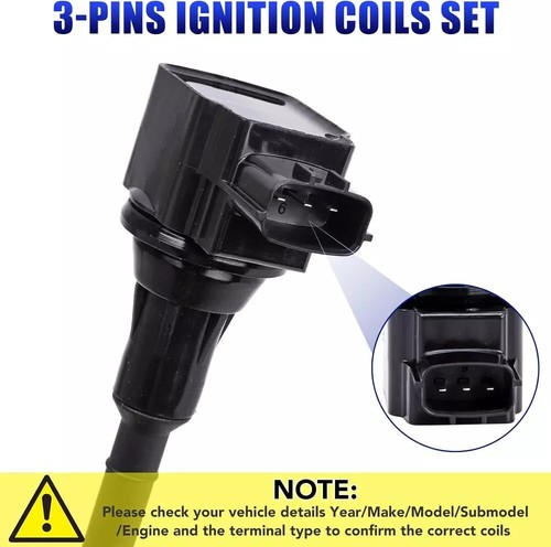 Set of 4 Ignition Coil Pack and Spark Plugs Fits for 2.5 L4 Nissan Altima Sentra - Picture 5 of 7