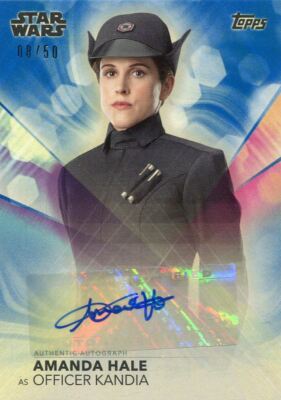 Women Of Star Wars Blue [50] Autogrammkarte Amanda Hale als Offizierin Kandia