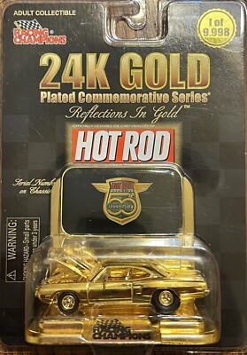 1998 Racing Champions 24K Gold Hot Rod 1:64 Magazine 50th Anniversary 1of  9,998