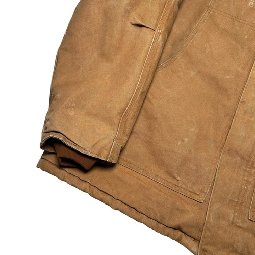 Vintage Carhartt Mens CO3 BRN Brown Arctic Quilted Lined Chore Jacket Sz 52 USA - Picture 4 of 22