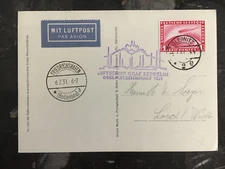 1931 Gleiwitz Germany Graf Zeppelin RPPC postcard Cover LZ 127 to Lorch