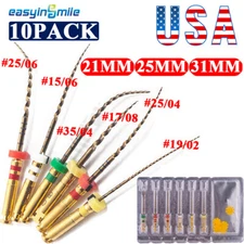 10Pk Dental Endo Rotary Files X3 Pro Gold endodontic engine NITI File 21/25/31MM