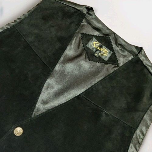 Scully Vest XL Black Suede Leather Snap Button Western Cowboy Biker *Worn Once*