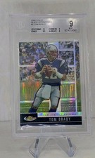 TOM BRADY 2008 Topps Finest BLACK Refractor /99 SP BGS 9 #2 RARE Patriots