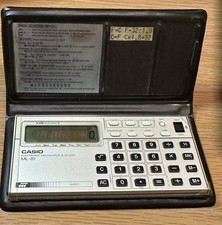 Casio ML-81 Electronic Calculator  Clock Made in Japan   Works, New Batteries