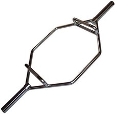  OTB50RH Olympic Shrug Bar with Raised Handle, Hex Barbells for Weight Lifti...