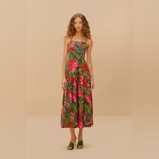 Farm Rio Red Dream Garden Lenzing™ Ecovero™ Euroflax™ Maxi Dress
