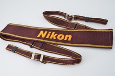  Mint genuine Nikon Vintage JAPAN original Neck strap burgundy wine red color