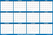 48" x 72" SwiftGlimpse 2026 Wall Calendar Erasable HUGE Jumbo Wet & Dry Erase...
