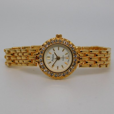 Polini Three-Hand Quartz Analog Women's Watch Sz. 6 1/4'' New Battery