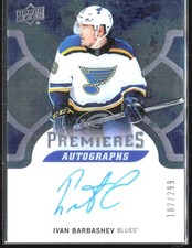 2017-18 UD Ice Premieres - Autographs Ivan Barbashev 102/299 #IPA-IB SM@JFC1