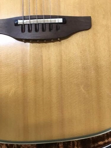 Ovation Folklore 1614 acoustic 12 fret guitar made in USA 1981 excellent w/ case - Picture 6 of 12