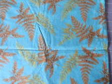 MARTHA NEGLEY MN28 FERN 1/2 yard original 4 yd available TURQUOISE, brown, green