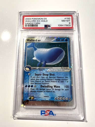 Wailord ex graded PSA 8 for sale on eBay