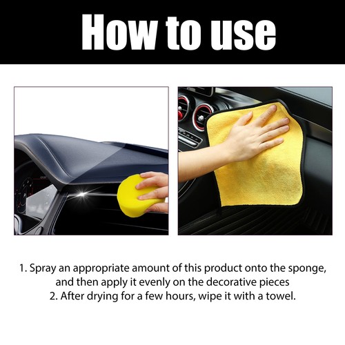 Homonth Car Plastic Trim Coating Refurbish Agent Interior Exterior Restorer - Picture 5 of 5