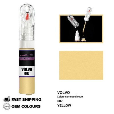FÜR VOLVO GELB 607 Touch Up Lackstift Pinsel Fix Kit Kratzer Chip Set