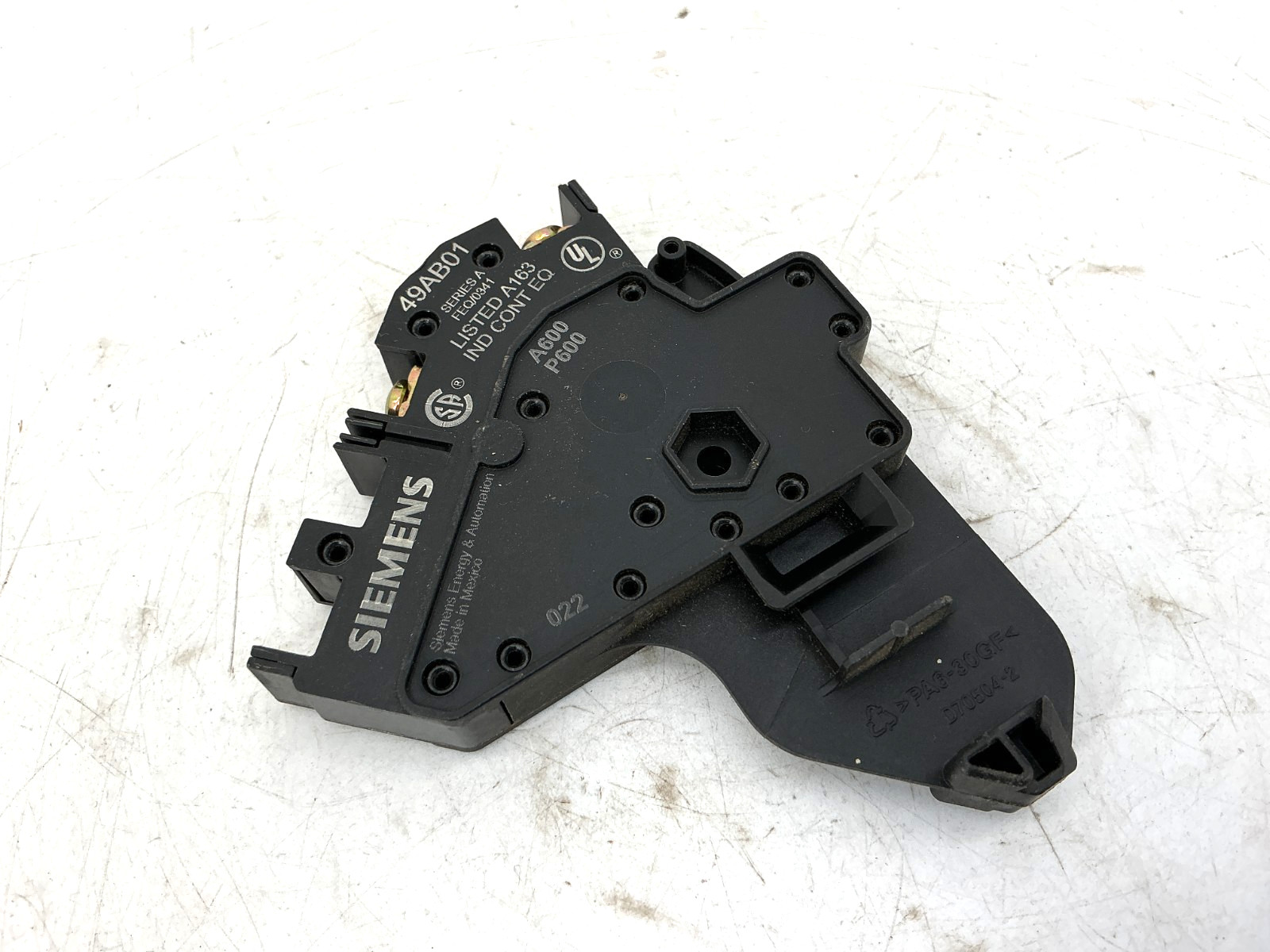 New Siemens 49AB01 Auxiliary Contact Assembly Actuator Type 1NC Size 00-4 No Box