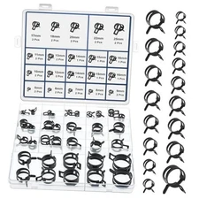 17Sizes Spring Band Hose Clamps Assortment Kit 5mm 6mm 7mm 8mm 9mm 10mm 11mm 