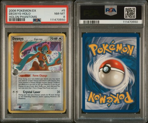 2006 POKEMON EX HOLON PHANTOMS #5 DEOXYS-HOLO PSA 8