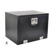  24 Inch Steel Tool Box with T-Handle Latch, Underbody Storage Truck Bed Organiz