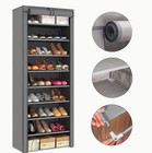 9-Tier Shoe Rack with Dust Cover, Large Capacity Storage Organizer for Entryway