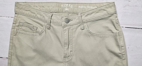 RIDERS BY LEE 6 M BEIGE MIDRISE BERMUDA LIGHT JEAN POCKET SHORTS - Picture 10 of 18