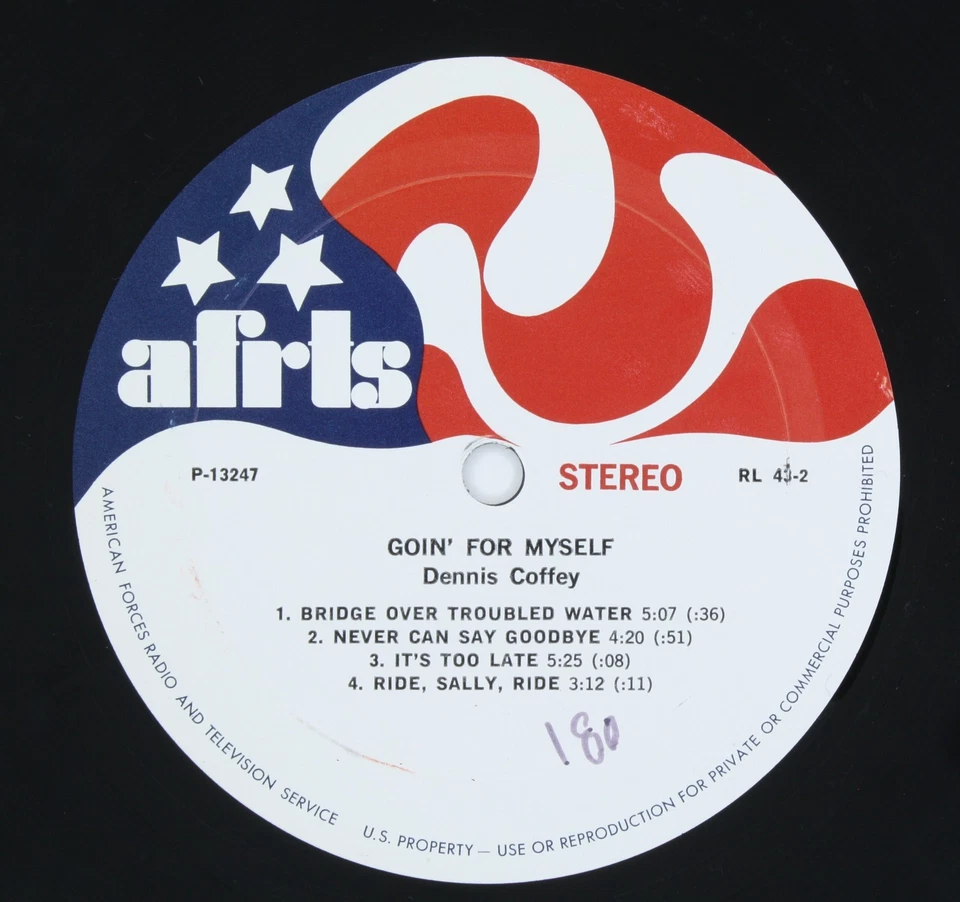 C1972 AFRTS Dennis Coffey / King Curtis RL‑43‑2 Armed Forces Transcription LP - Image 4 of 4