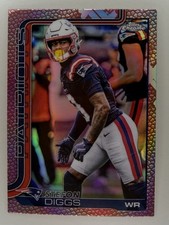 2025 Topps Chrome Stefon Diggs Refractor Football Leather Border SP #205