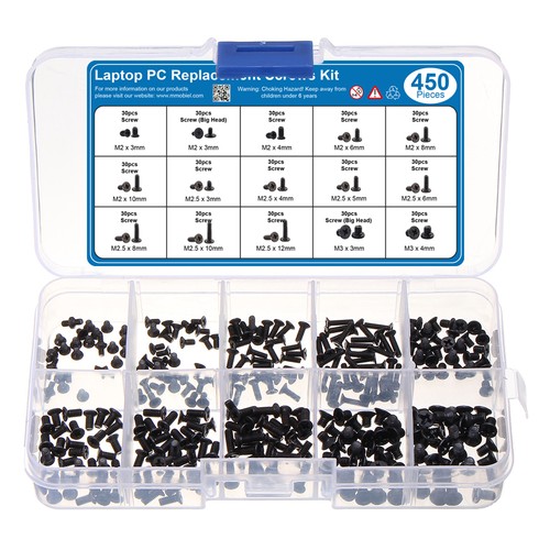 450 pcs Laptop Notebook Computer Replacement Screws Kit - Afbeelding 4 van 4