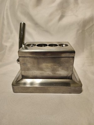 Tabletop Stainless Steel Quad Cigar Cutter 2005 by Firstland USA 6'' X 4.25''