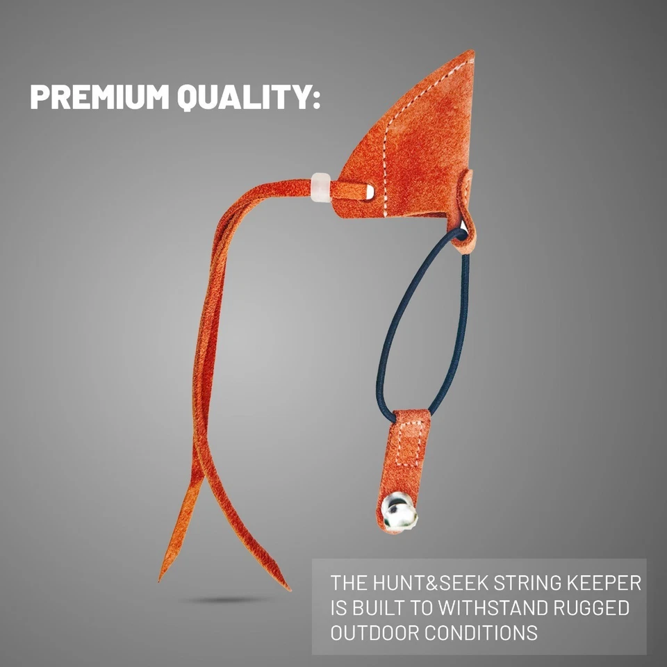 Hunt&Seek Traditional Cow Suede Leather Bow String Keeper for Recurve & Longbow - Image 2 of 4