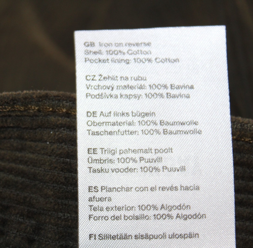 Weekday Dark Green Corduroy Pants Trousers Relaxed Button Fly Size 34 NWT Unisex - Picture 6 of 7