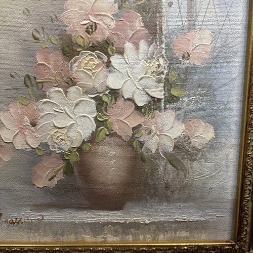 Still Life Floral Oil Painting on board Framed signed Brassand ?  31 x 26cm - Picture 5 of 16
