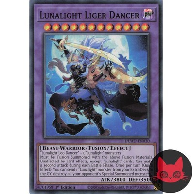 Yugioh Wahnsinnslicht Ligertänzerin DUAD-DE030 Super Rare 1. Auflage NM