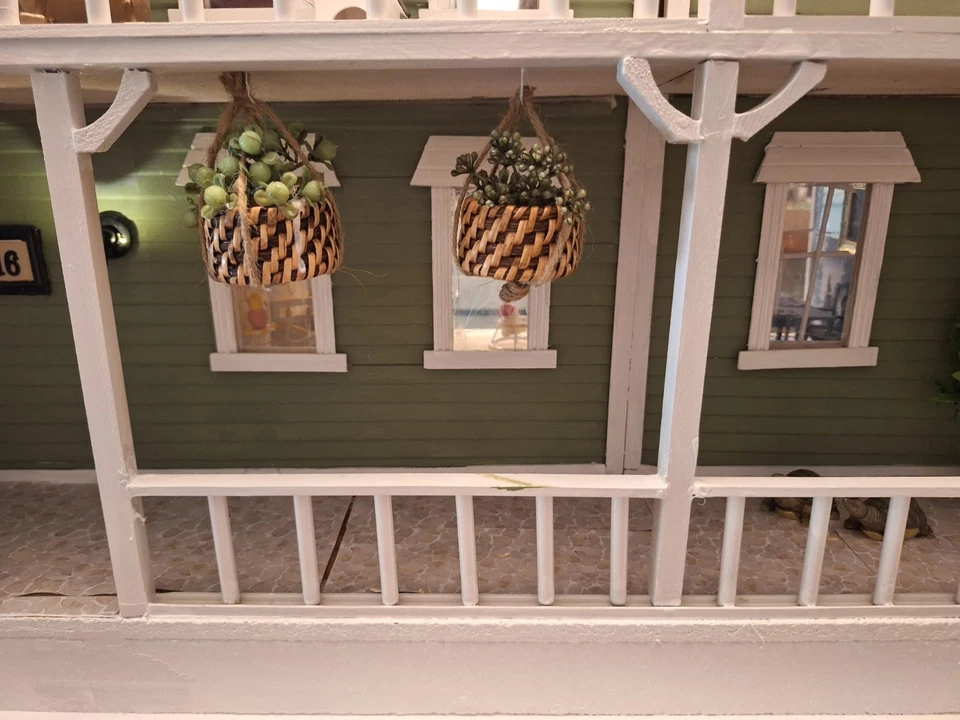 Dollhouse 1/12 Scale Miniature With Furnishings 4'x4' LOCAL PICKUP ONLY - Image 3 of 4