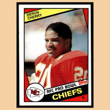 Deron Cherry Rookie #89 1984 Topps Kansas City Chiefs Football Card NFL NM. rookie card picture