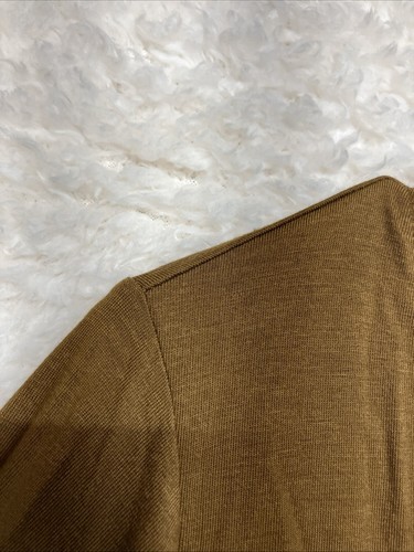 TERRA & SKY SEMI-FITTED V-Neck Stretch Soft Brown Long Sleeve T-Shirt Sz 0X NWT - Picture 2 of 13