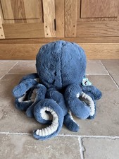 Rare Jellycat - Large Storm Octopus - BNWT Retired - cute soft cuddly plush blue