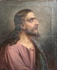 Quadro Antico Il Cristo IN Preghiera 19 °