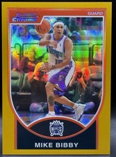 2007-08 Bowman Chrome Draft Picks & Stars GOLD Refractor Mike Bibby 90/99 NM #10