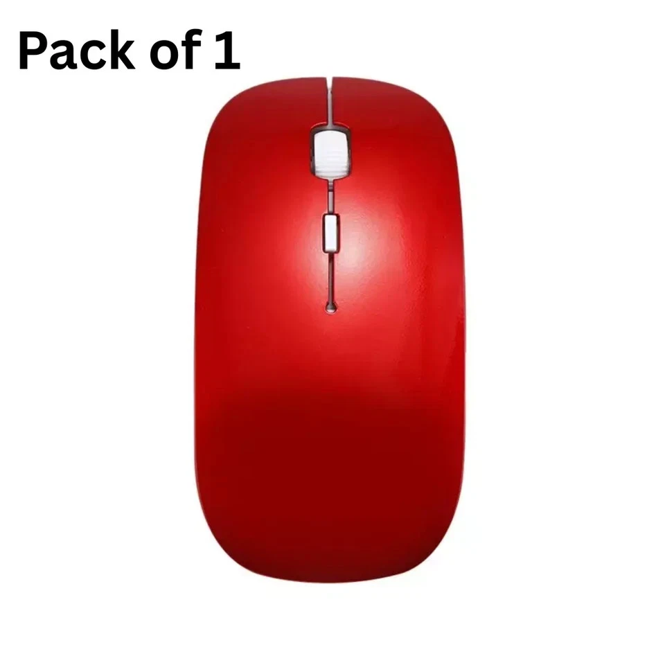 NEW RED Wireless Cordless Mouse Mice Optical Scroll For PC Laptop Computer - Image 2 of 4
