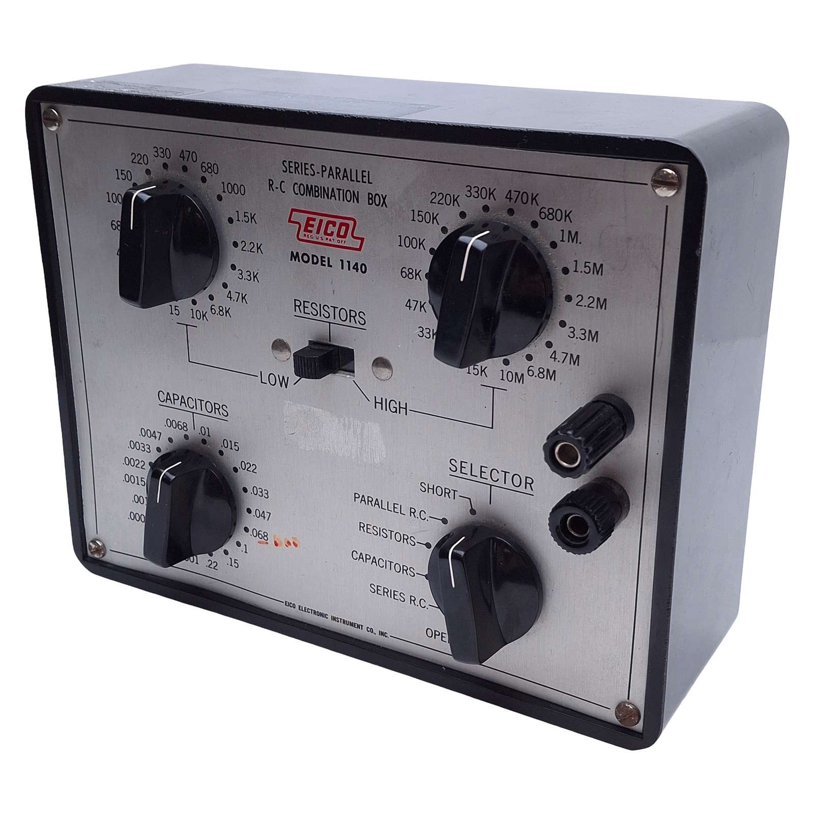 Eico 1140 Parallel Series R-C Combination Box 15ohms-10megaohms, 0.0001-0.22mfd