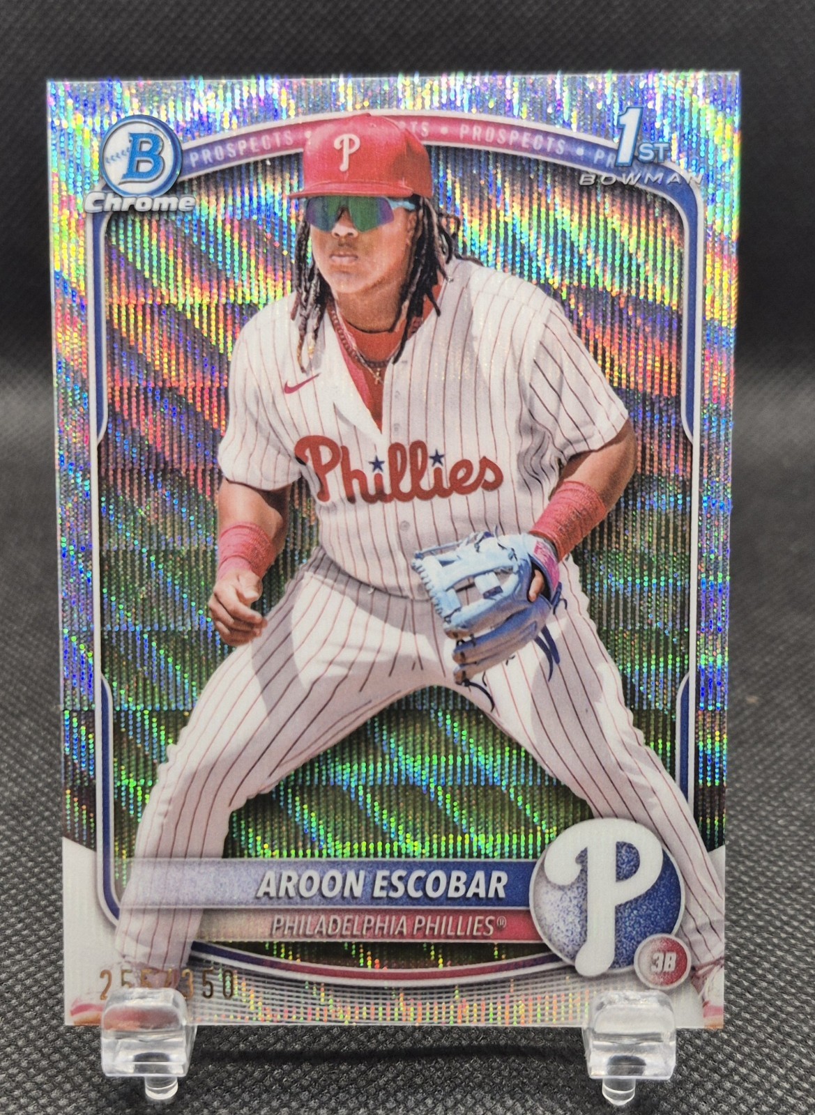 2025 Bowman Chrome Prospects Wave Refractor /350 Aroon Escobar #BCP-65