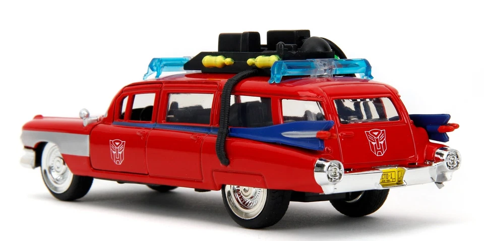JADA TOYS, CADILLAC Ecto-1 Ghostbusters - TRANSFORMERS rouge, échelle 1/32, J... - Photo 4/4