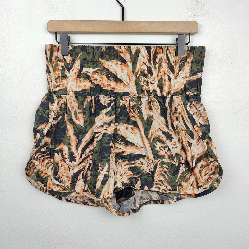 free-people-movement way home floral active running shorts